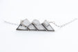 Three Sisters in Canmore, Alberta mountain necklace 