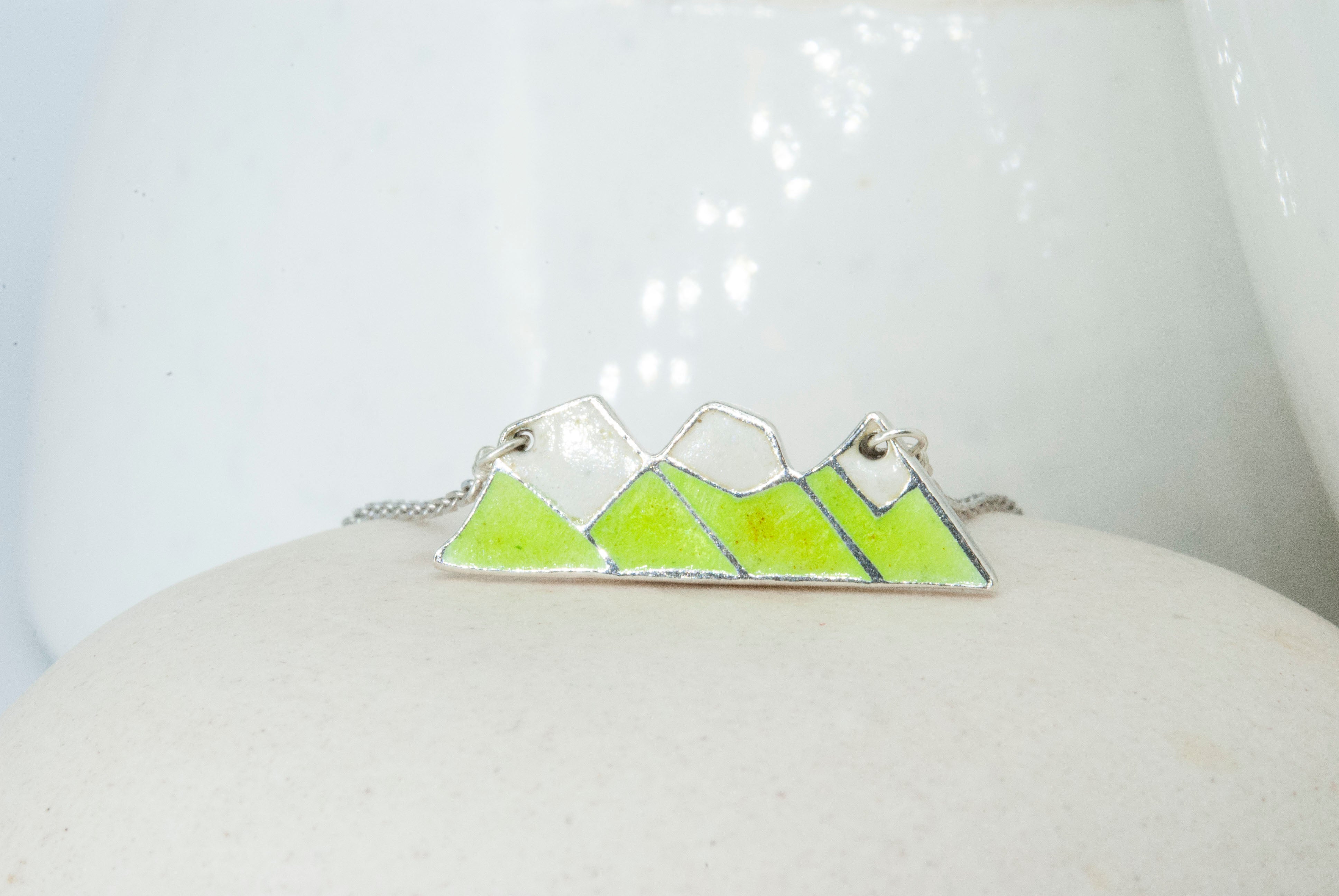 Three Sisters Mountain Necklace - Viper Green