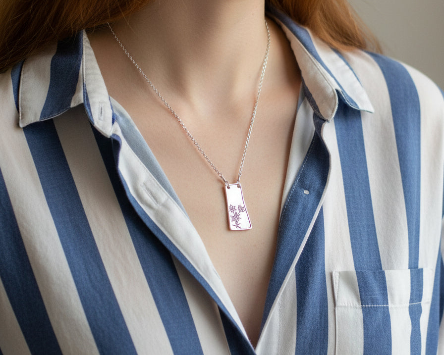 Saskatchewan Western Red Lily Necklace