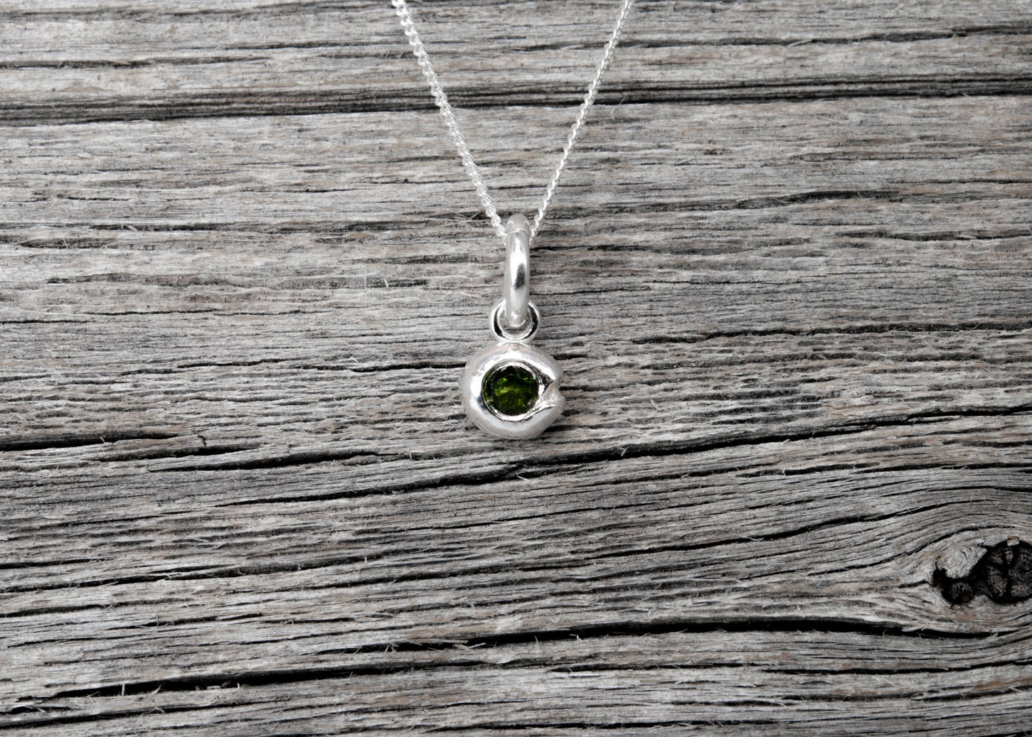 Peridot River Gem Necklace - August