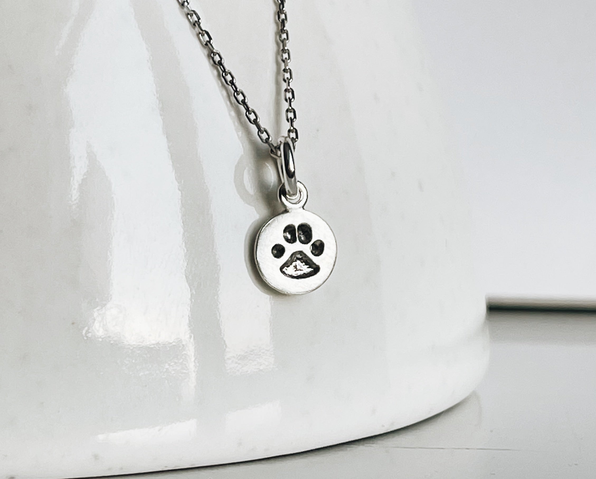 Amazon.com: WLLPNG Personalized Paw Print Name Necklace Sterling Silver  Custom Engraved Name Tiny Dog Paw Necklace Pet Jewelry Necklace Gift For  Women Mom (Silver/Rose/Gold) : Pet Supplies