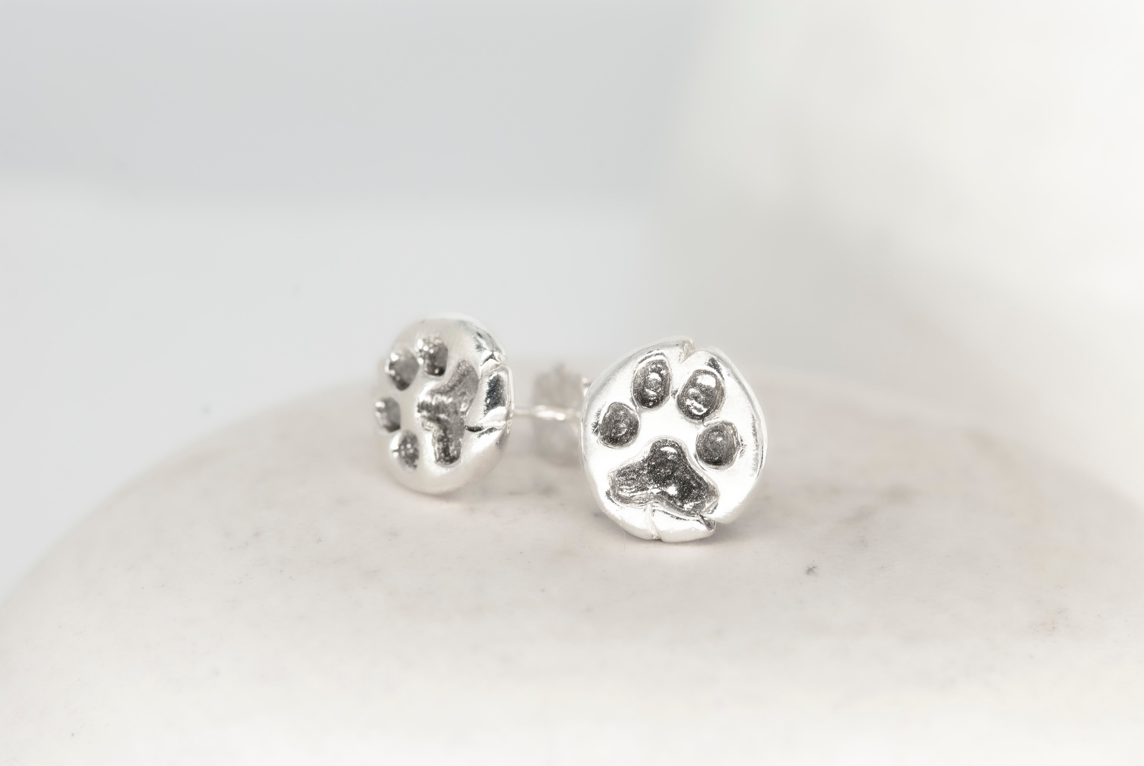 Dog Paw Print Studs