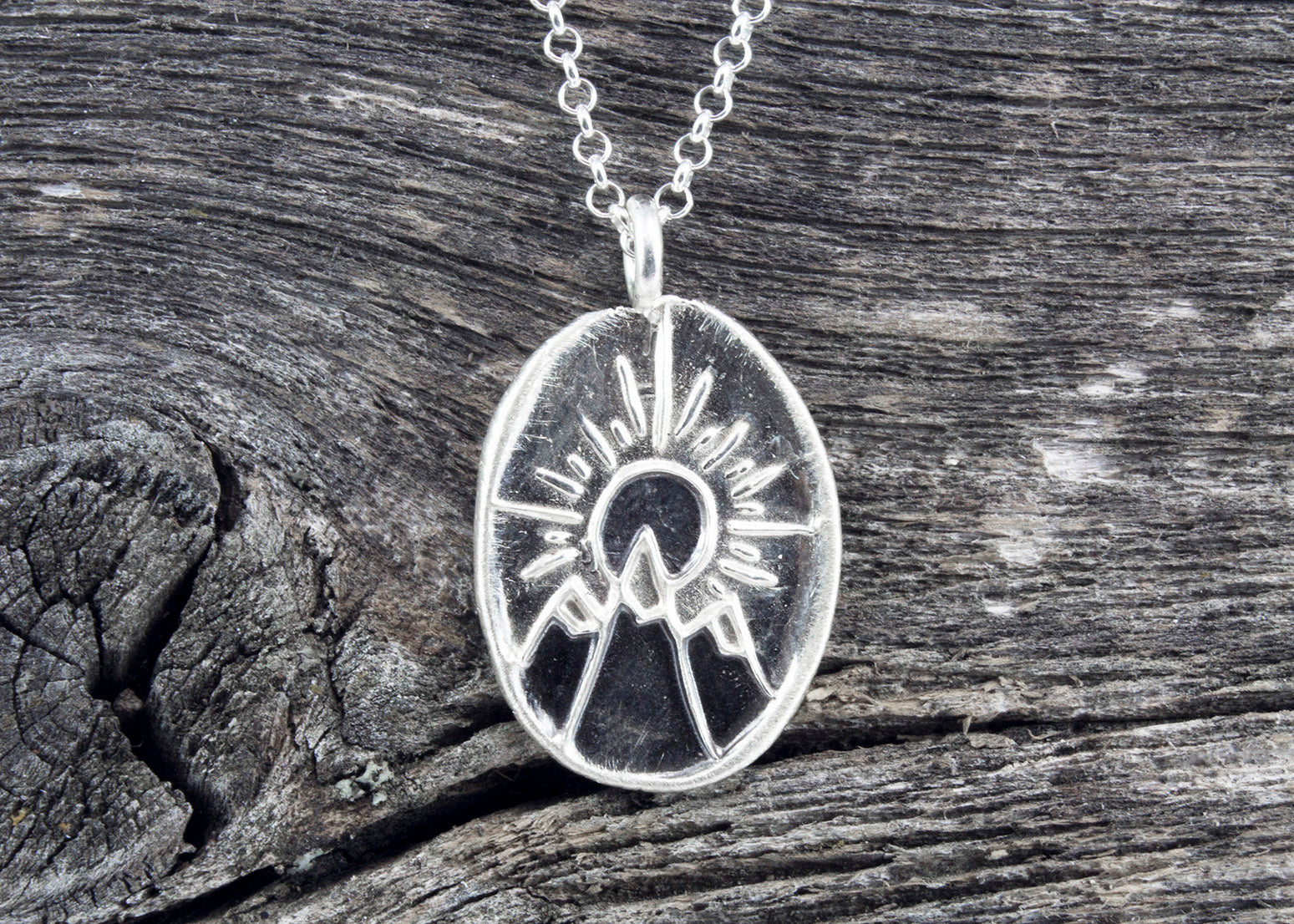 Sun + Moon Mountain Necklace