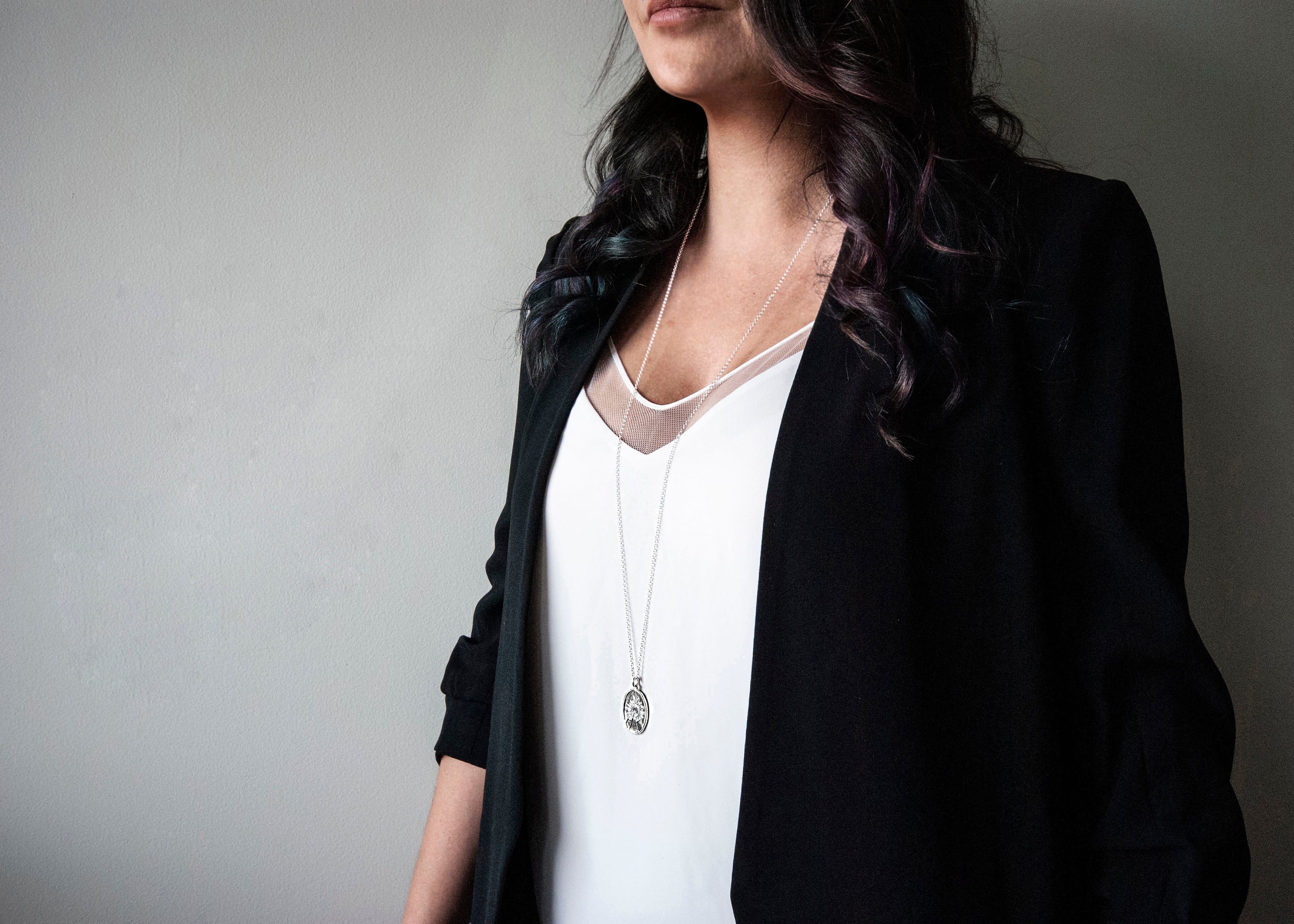 Sun + Moon Mountain Necklace