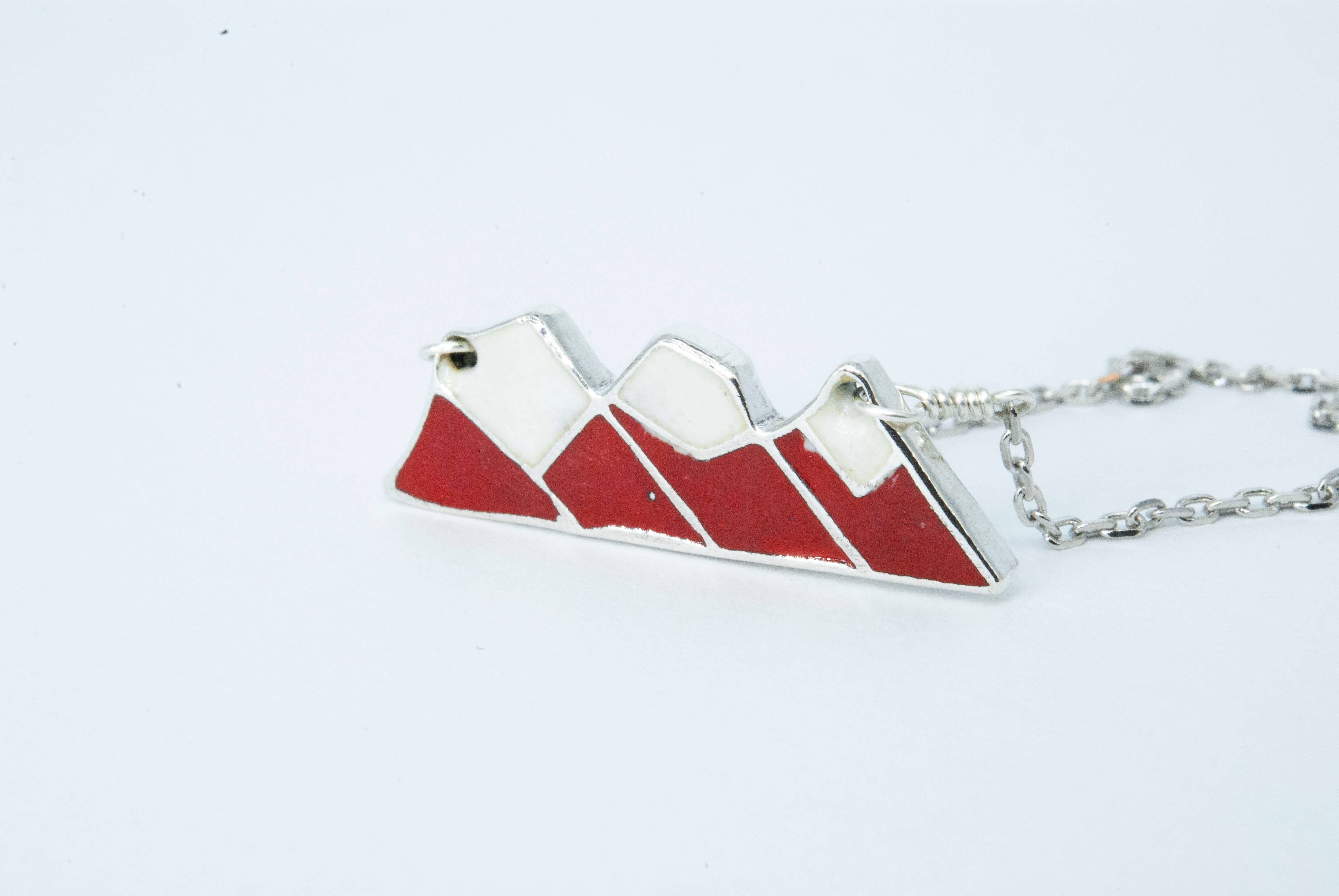 Three Sisters Mountain Necklace - Mars Red