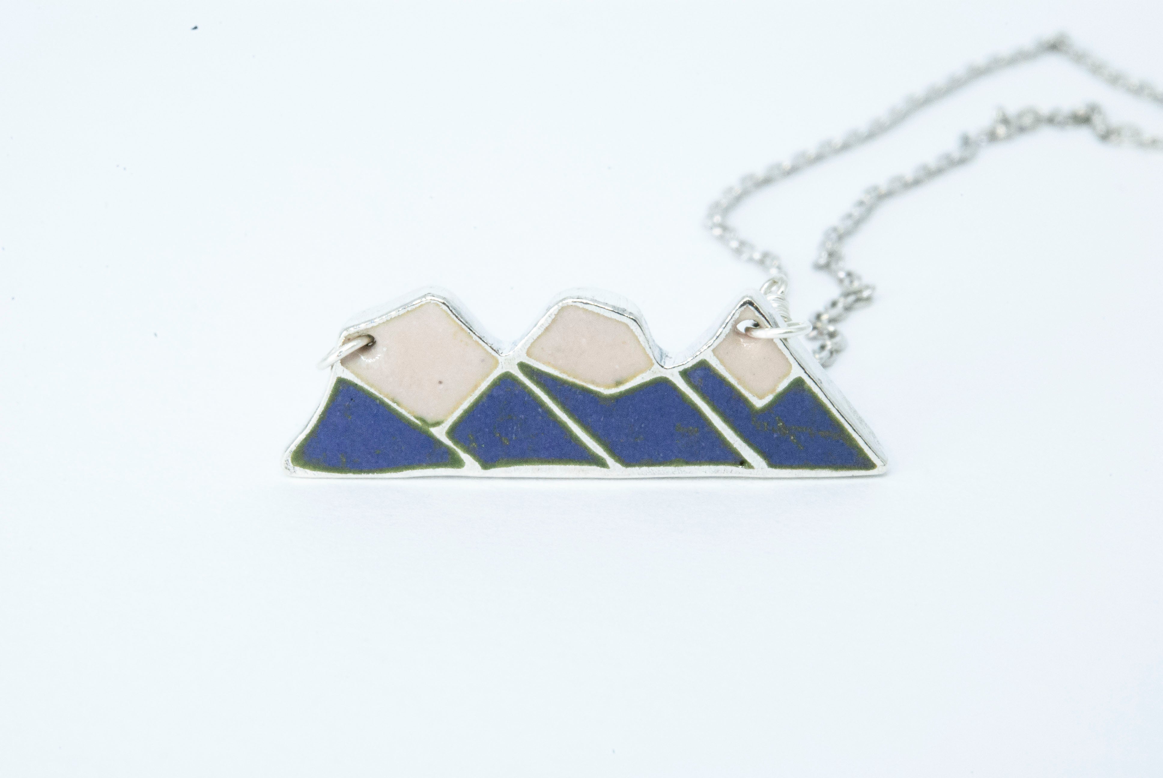 Three Sisters Mountain Necklace - Lavender Field