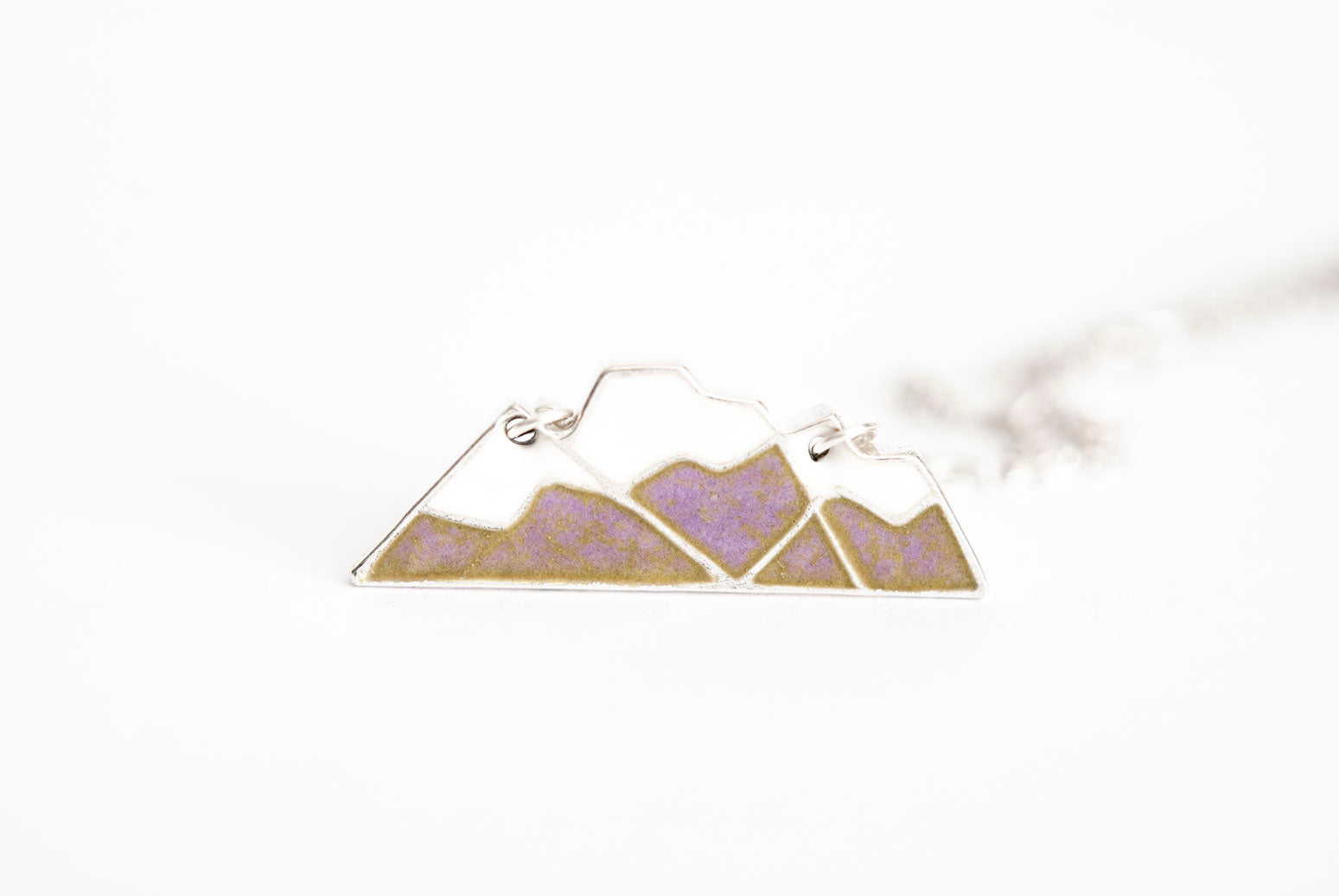Three Sisters Fernie Mountain Necklace - Foxglove Purple
