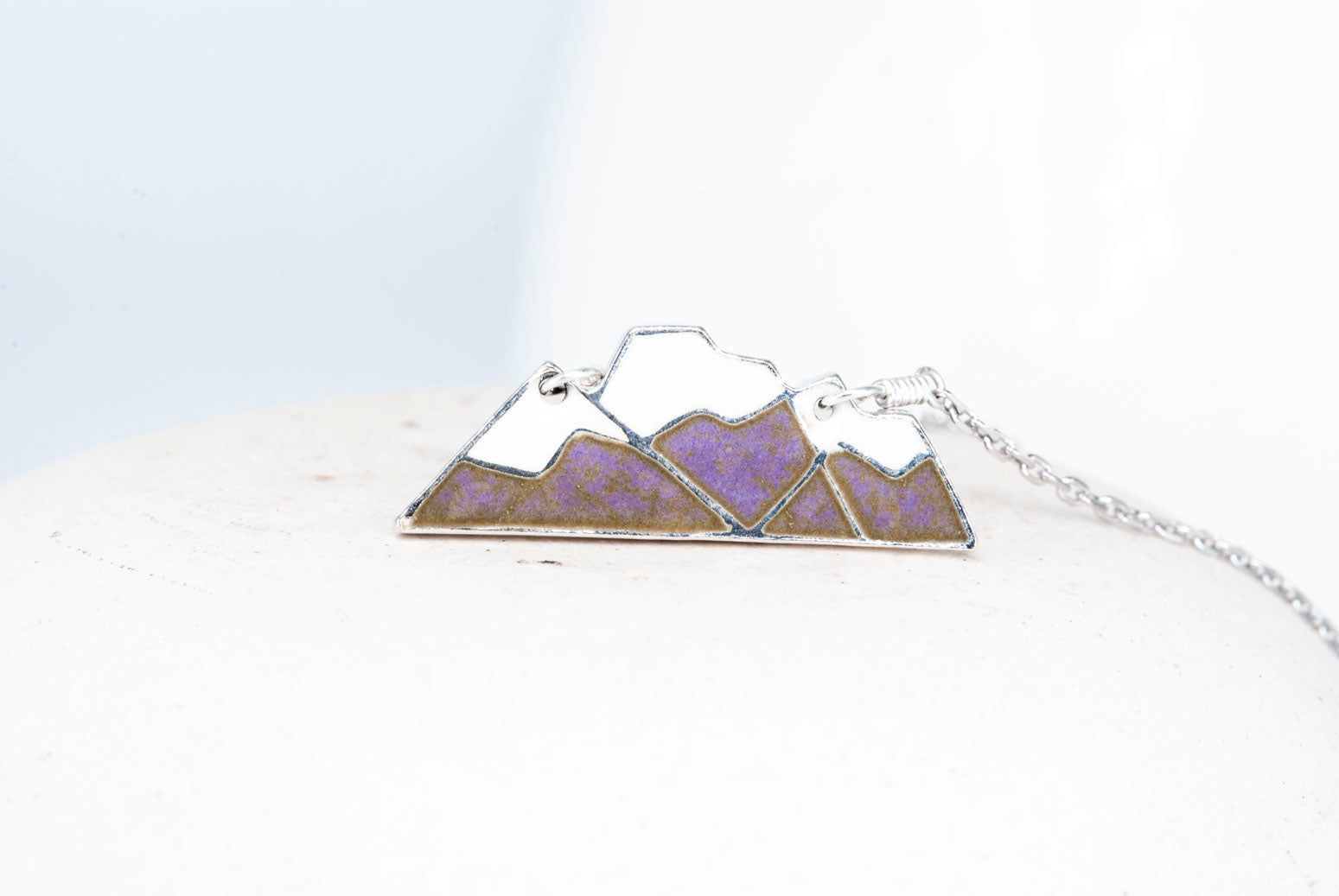 Three Sisters Fernie Mountain Necklace - Foxglove Purple