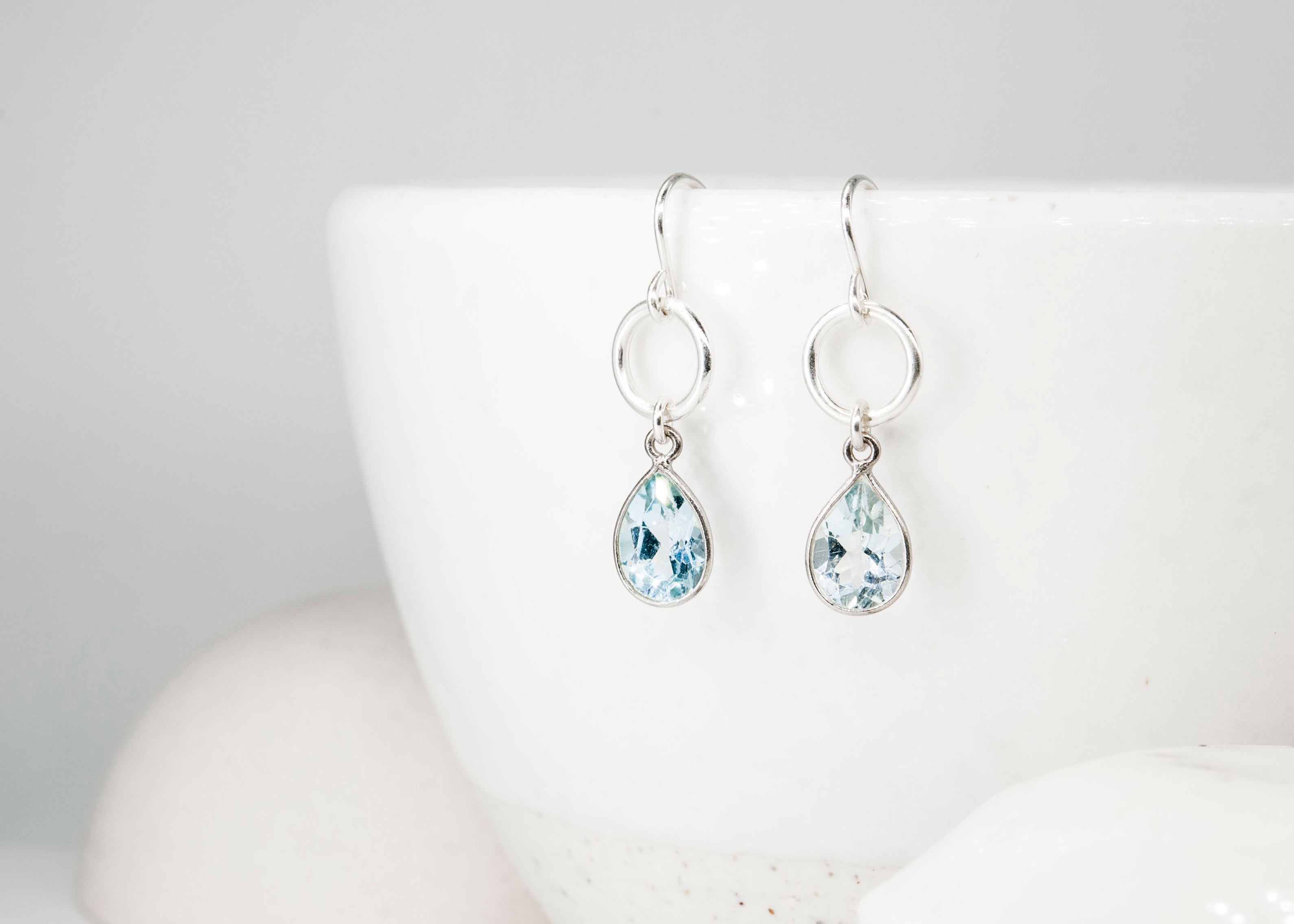 Aquamarine Stone Earrings