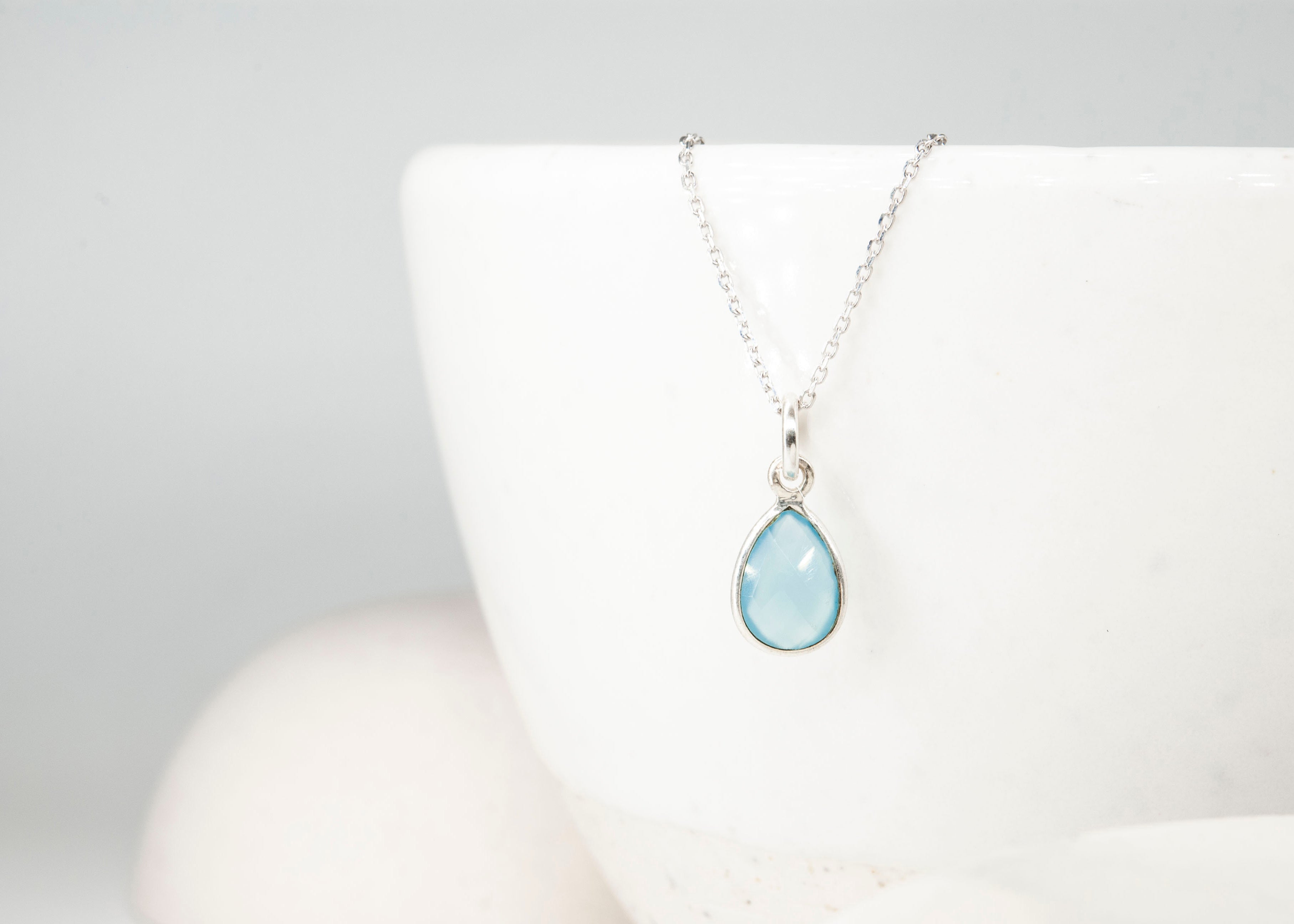 Blue Topaz Stone Necklace
