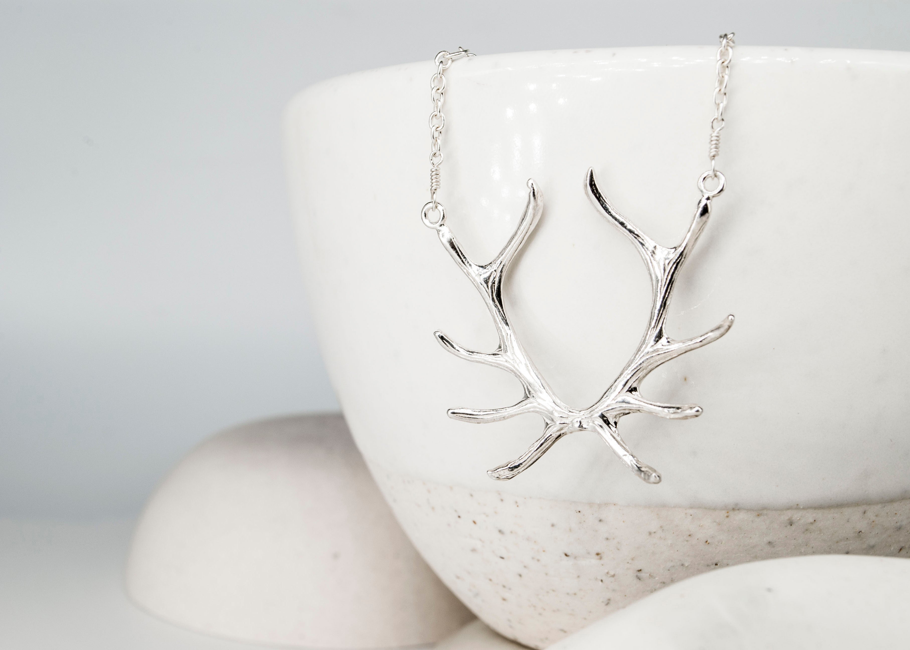 Double Elk Antler Necklace
