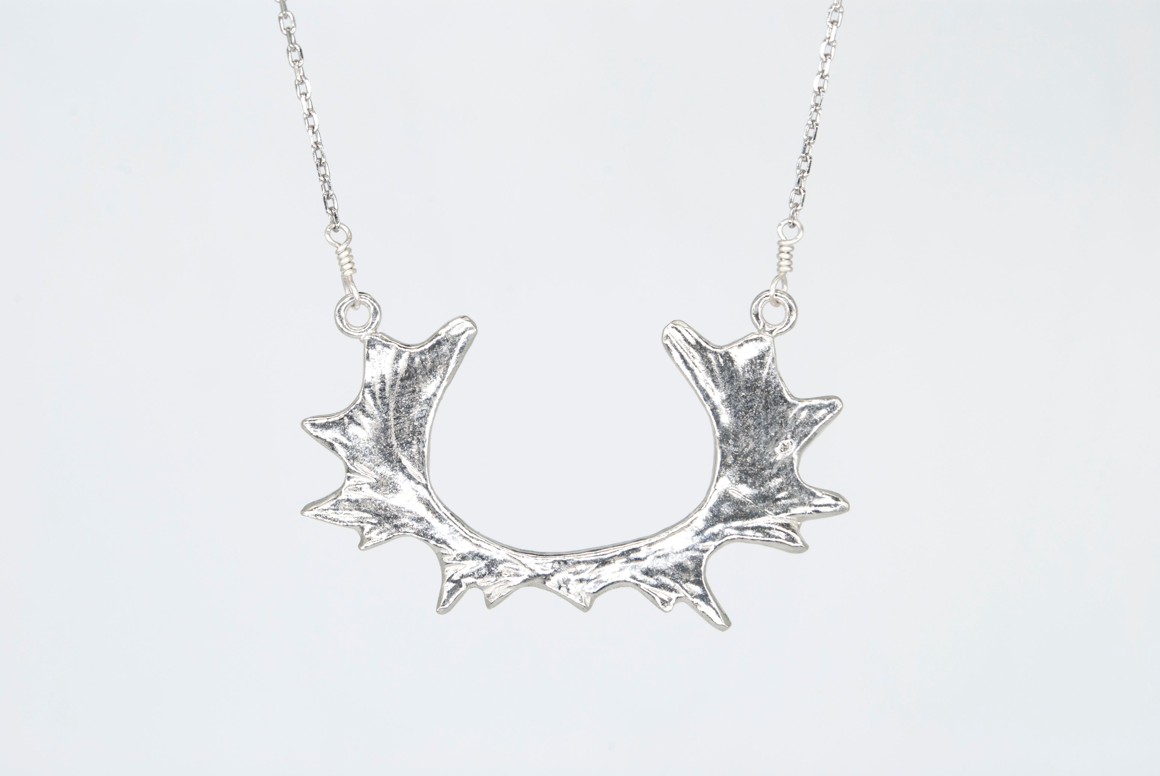 Double Moose Paddle Necklace