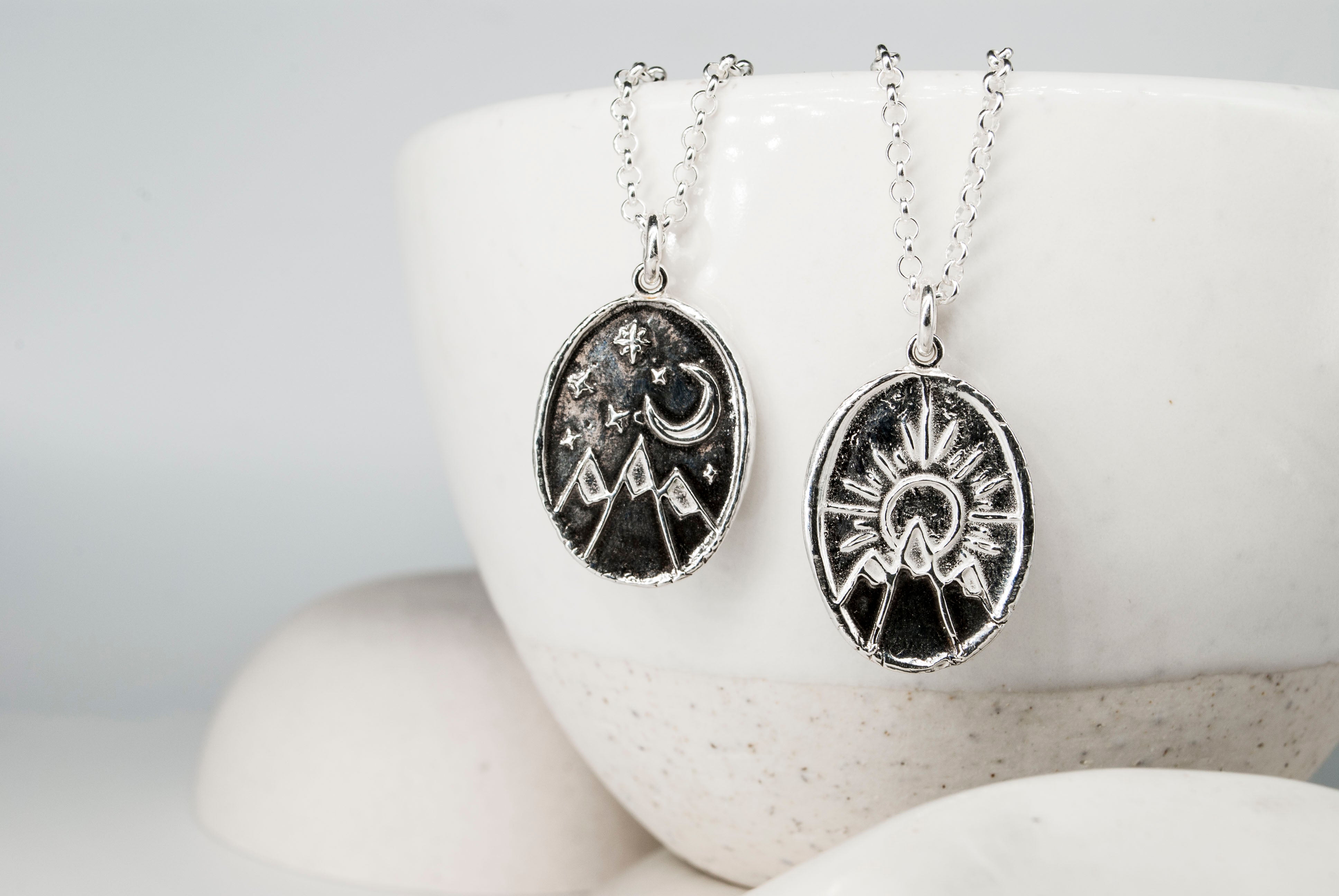 Sun Moon Mountain Necklace - Main Image