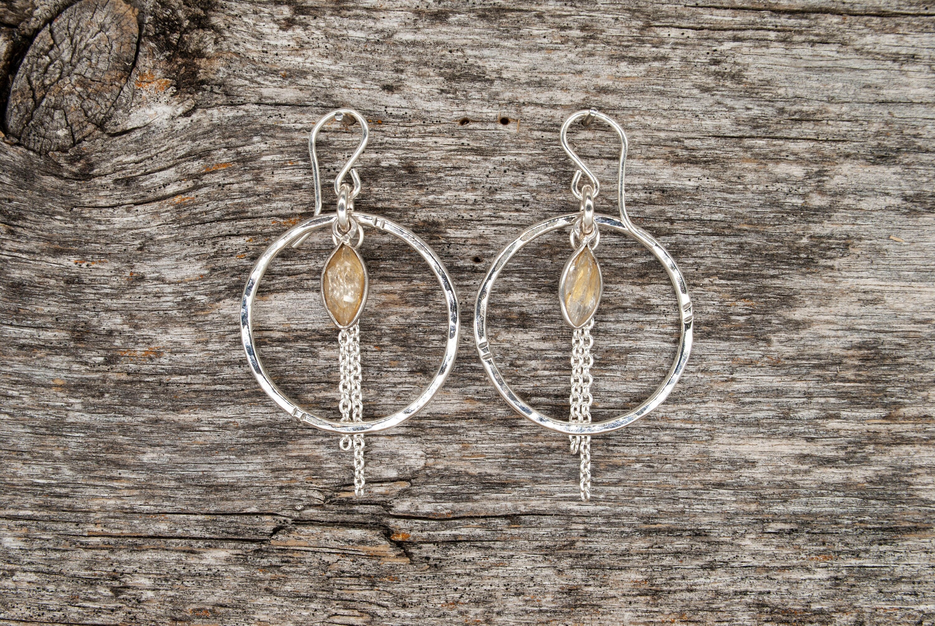 Gold Quartz Perfectly Imperfect Earrings